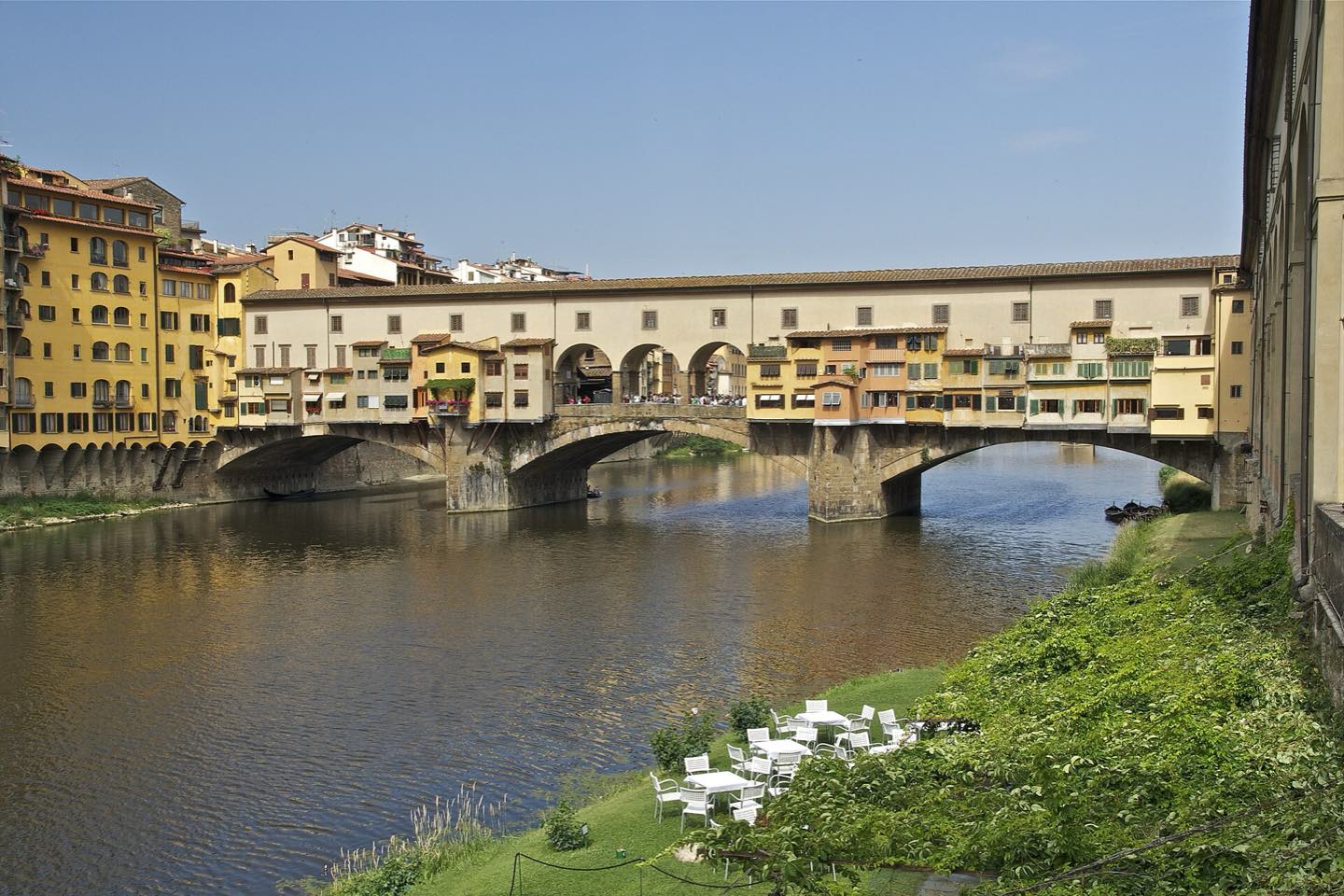The Ponte Vecchio spanning the Arno in Florence