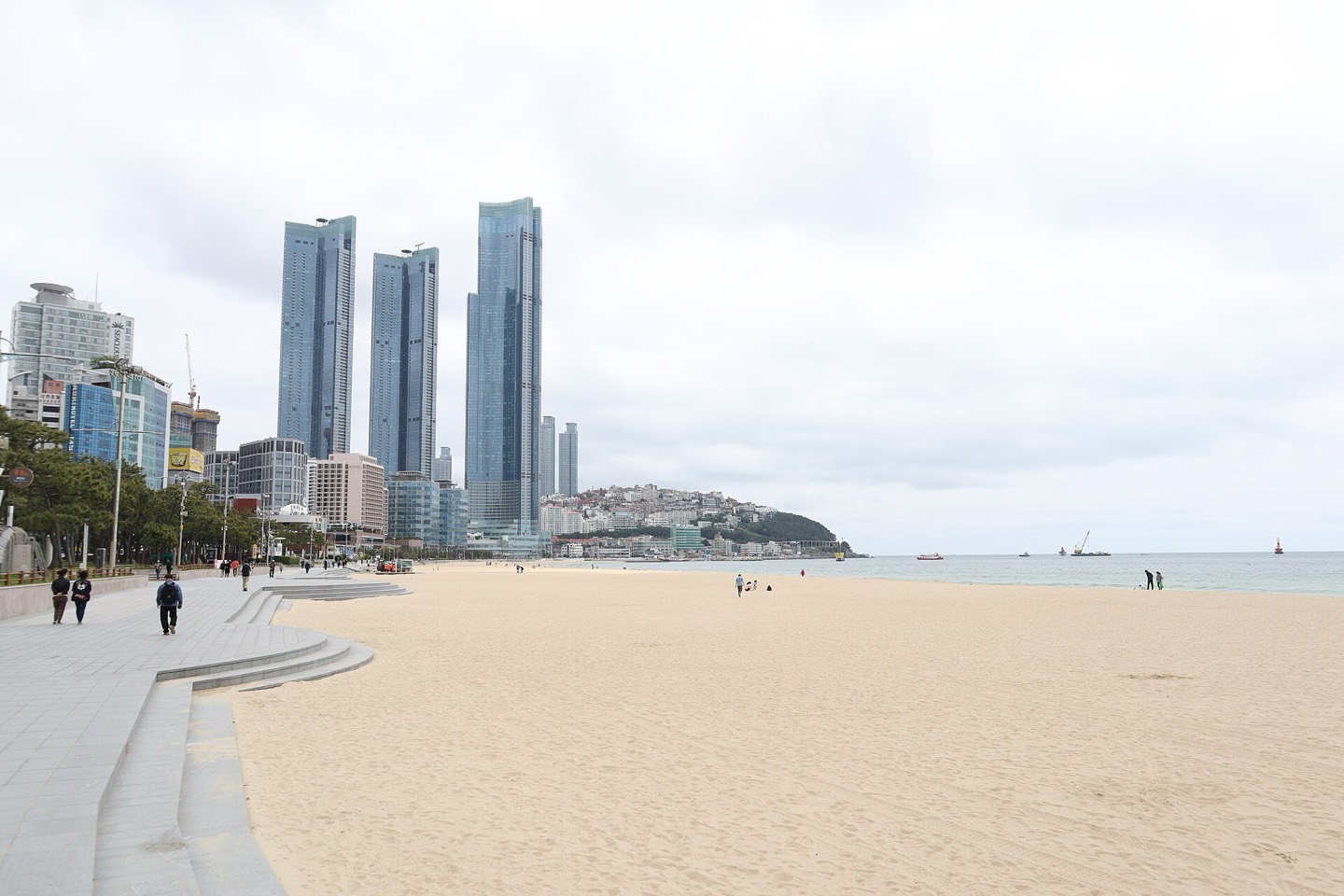 The crescent of Haeundae Beach backed by Busan's high-rise towers
